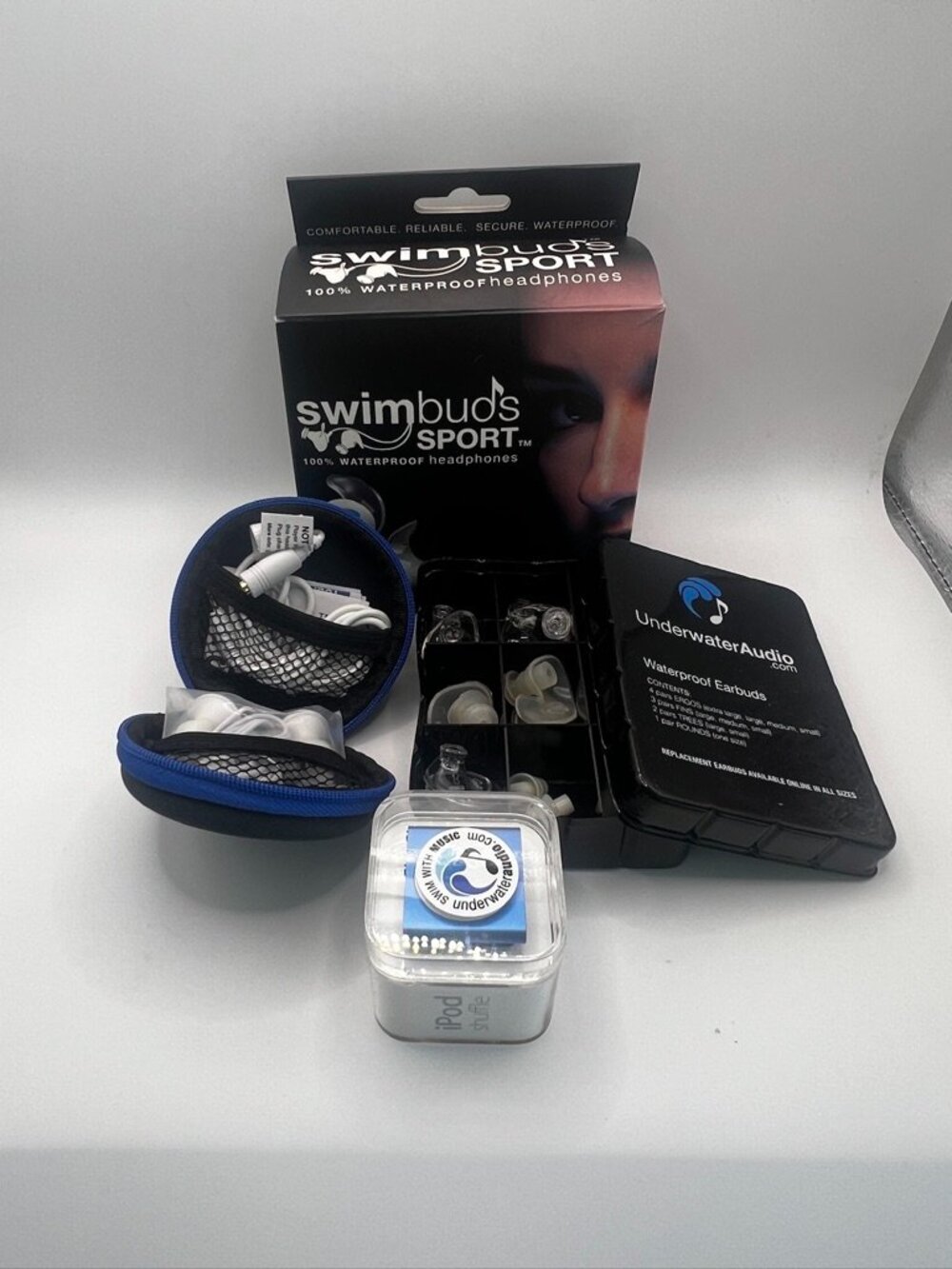 Underwater Audio Waterproof iPod Shuffle 2GB & SwimBuds Sport Headphones Set NWT